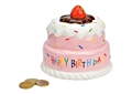 Spardosen Torte Happy Birthday, Keramik, ca.12x12x12cm - VE 3