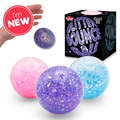 SCRUNCHEMS GLITTER BOUNCE BALL, Springball glitter, ca.6cm, Box - VE 12
